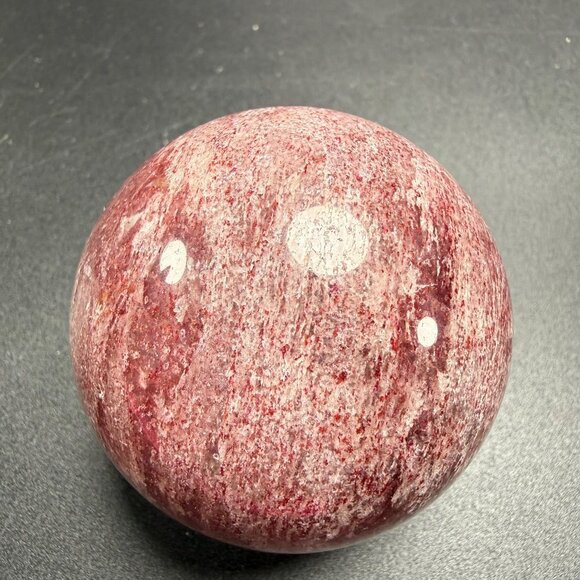 Natural Strawberry Quartz Sphere Stone Orb Healing Crystal 59.2mm 296g - Picture 2 of 7